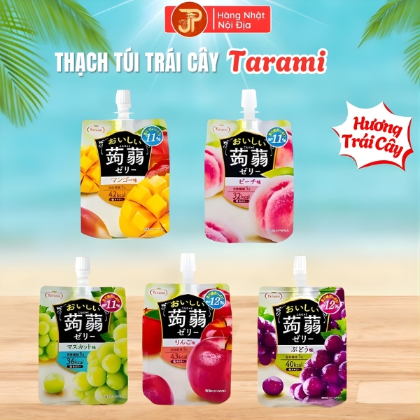 Thạch Túi Trái Cây Tarami Nhật Bản 150g – Nhiều Vị, Thanh Mát, Dễ Ăn, Nhập Khẩu Nhật Chính Hãng