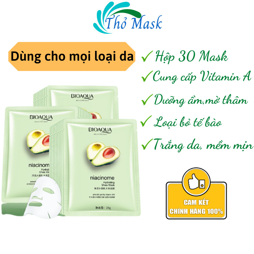 Mặt nạ giấy trái cây dưỡng trắng da cấp ẩm mask nội địa trung.BIOAQUA.B06. Giúp da căng bóng mịn màng. Thomask