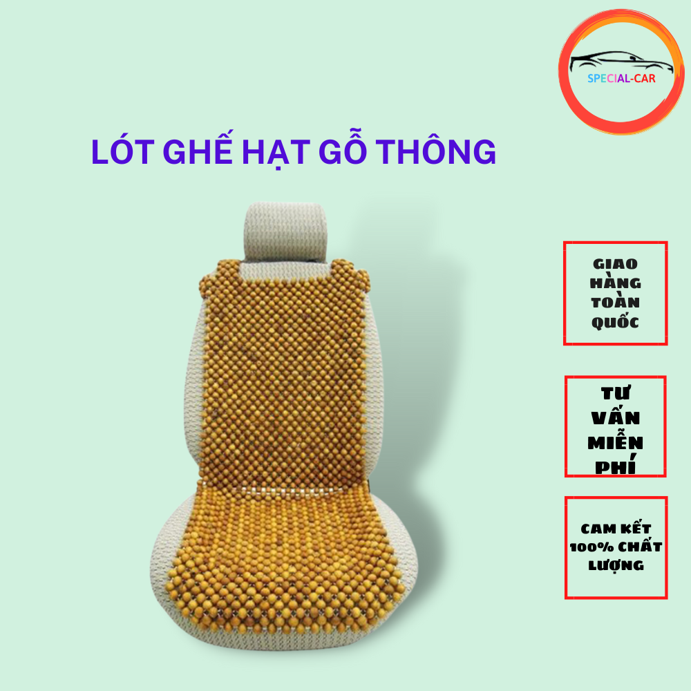 Lót ghế hạt gỗ thông -Bền đẹp thoáng mát
