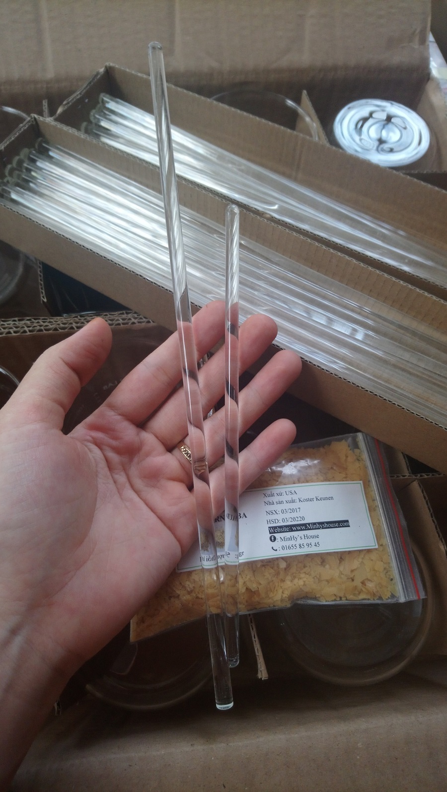 Đũa thủy tinh 30cm - Đũa chiu nhiệt.