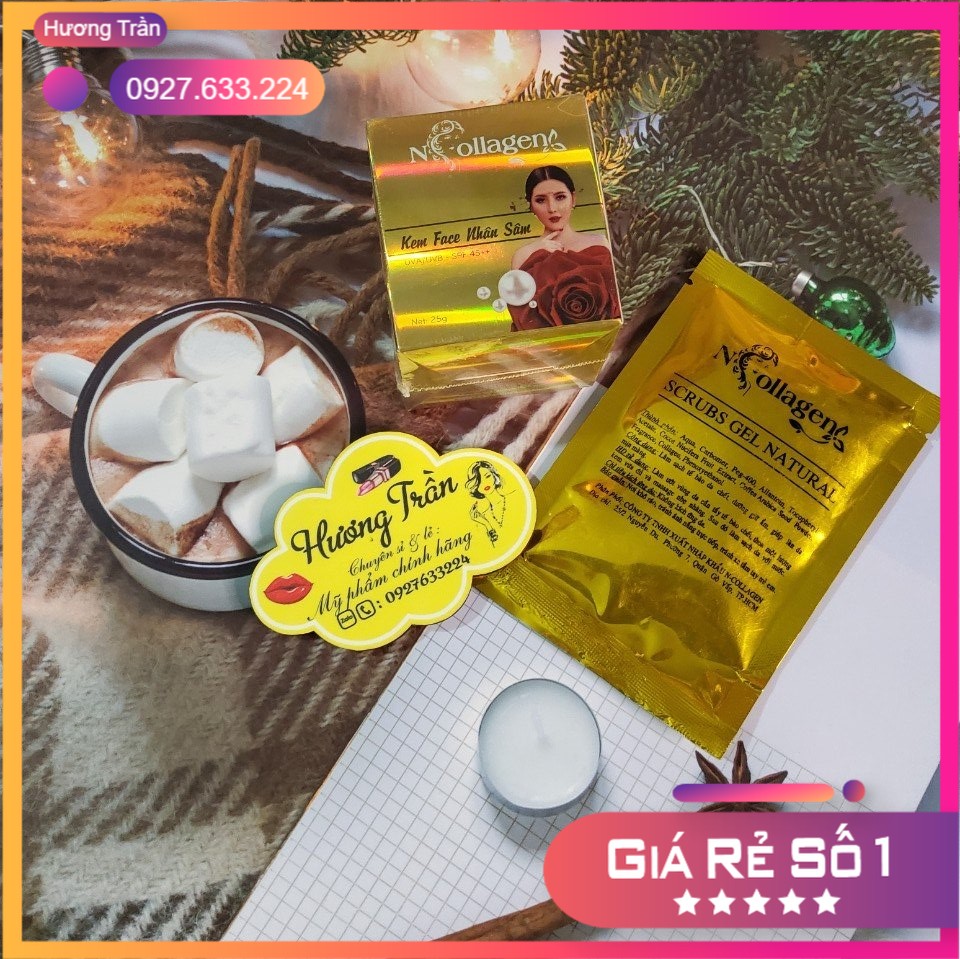 [chính hãng] KEM FACE NHÂN SÂM N COLLAGEN TẶNG GEL TẨY TẾ BÀO CHẾT 25gr