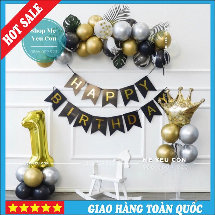 🐽 🐽Set trang trí sinh nhật Happy Bridthday ngộ nghĩnh , đa dạng màu cho bé lựa chọn