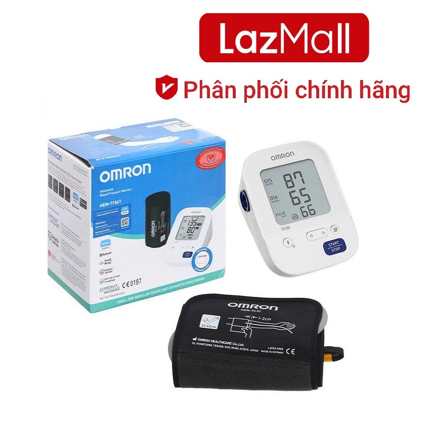 LazMall Sức Khỏe (1)Máy Đo Huyết Áp Bắp Tay Omron HEM-7156T - (2) Máy Đo Huyết Áp Arm Style Nhật Bản Đo Huyết Áp Nhịp Tim Điện Tử Tự Động Chuẩn Xác 100%