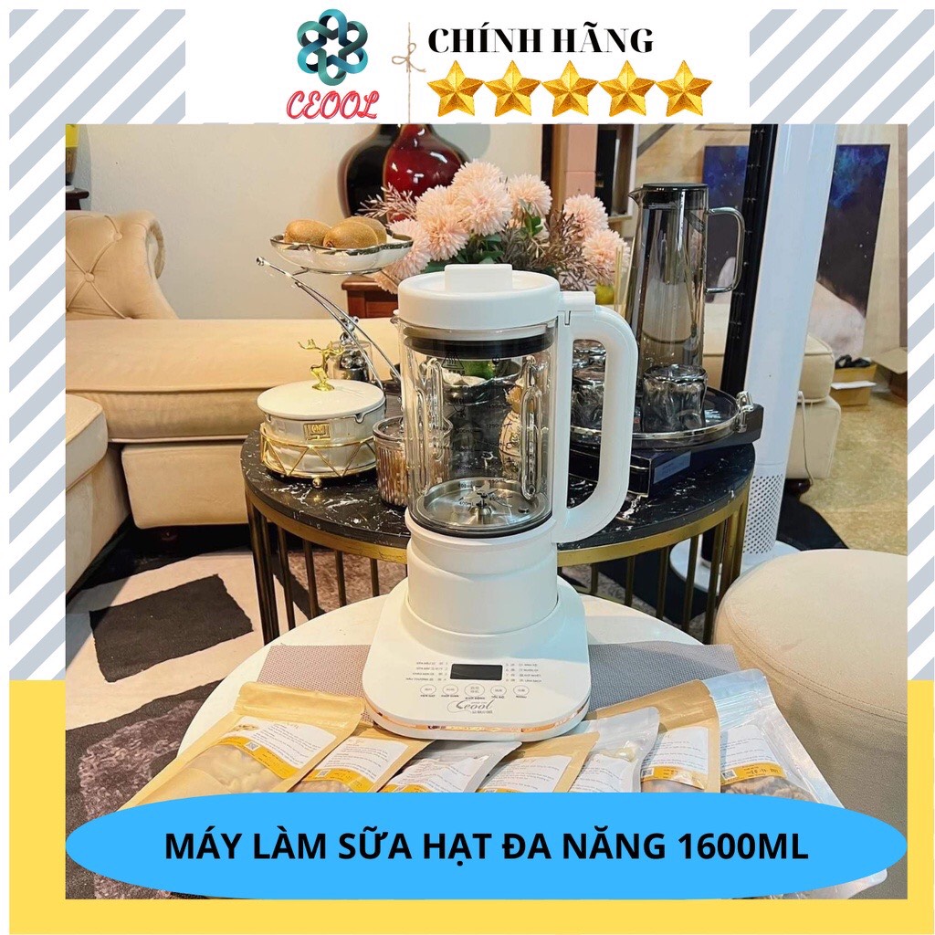 Máy làm sữa hạt,máy làm sữa đậu nành,máy làm sữa bắp,xay sinh tố đa năng CEOOL 1200ml/1600ml có decal tiếng việt
