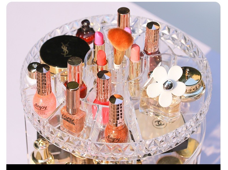 Kệ mỹ phẩm,tủ đựng mỹ phẩm,kệ đựng mỹ phẩm mini.Kệ mỹ phẩm trang điểm xoay 360 độ Mica.KHAY ĐỰNG MỸ PHẨM 2 TẦNG NHIỀU NGĂN ĐỰNG ĐỒ TRANG ĐIỂM ĐỒ DÙNG CÁ NHÂN CỰC TIỆN LỢI