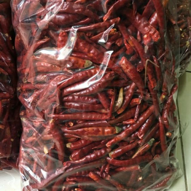 Ớt khô nguyên trái đã cắt cuống gói 1kg