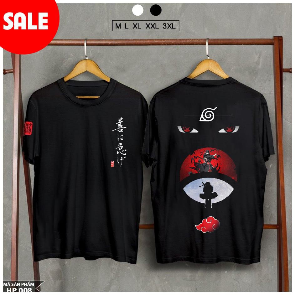 Áo Thun Itachi Sharingan - Áo thun Manga Hot Trend 2020 vải thun thoáng mát