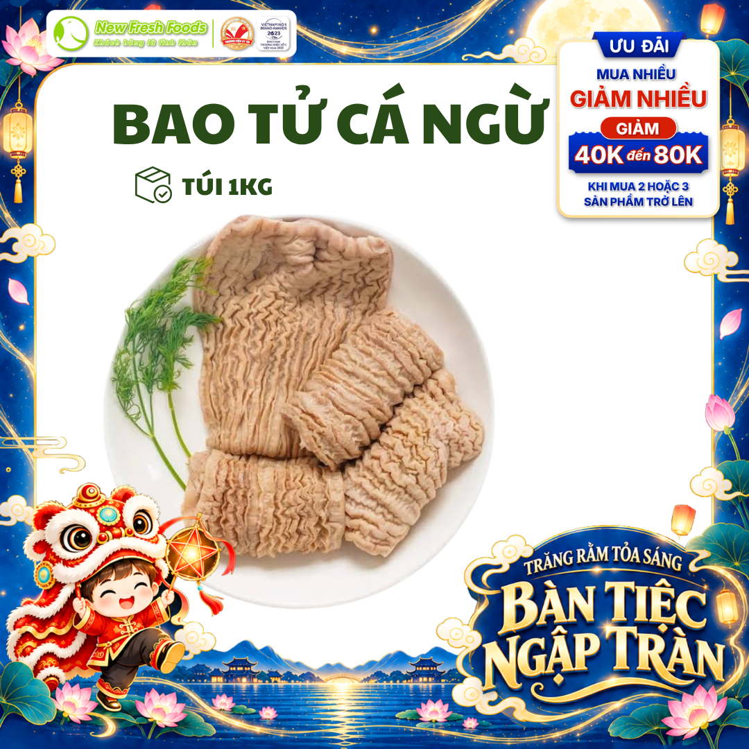 [HỎA TỐC HCM] Bao Tử Cá Ngừ Đại Dương 1Kg Giòn Dai