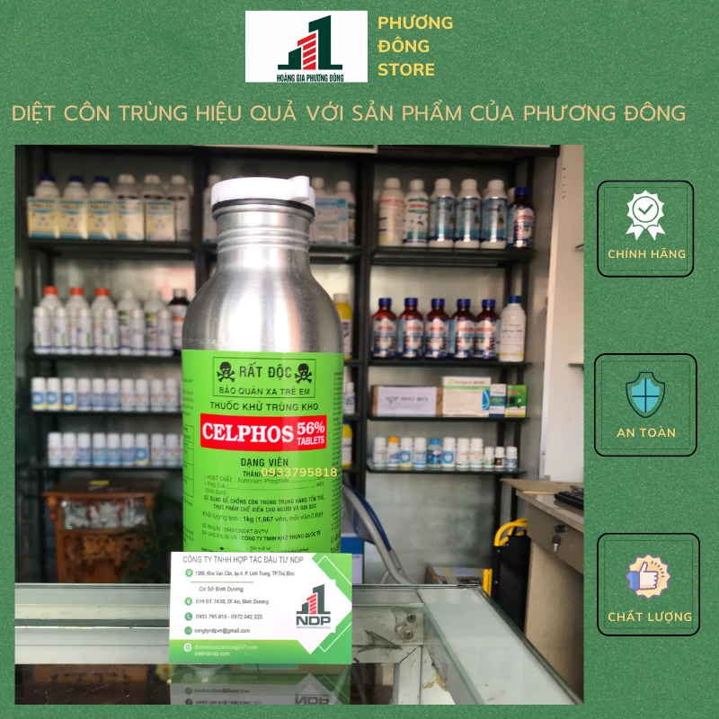 Thuốc xông diệt côn trùng nông sản Celphos 56%