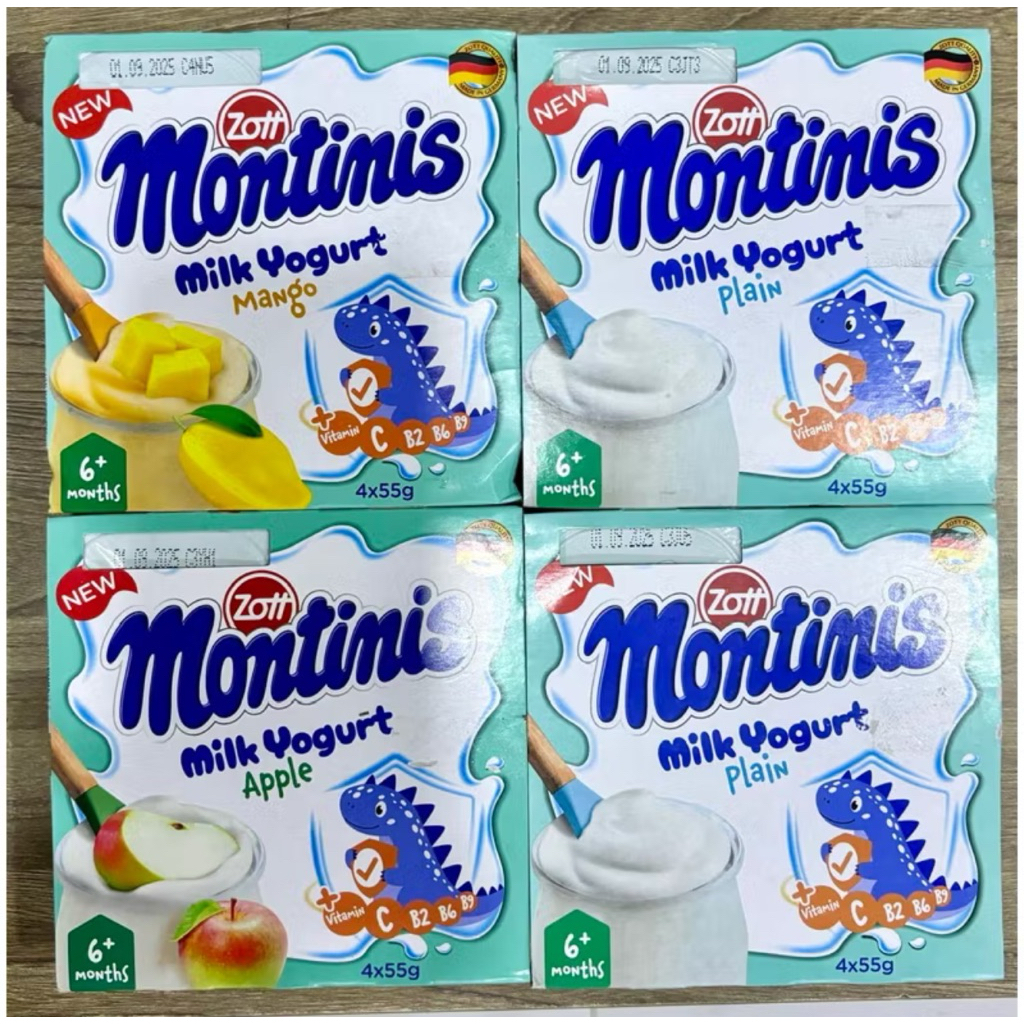 Sữa Chua Zott Montinis trái cây nhập khẩu Đức ( vỉ 4 hủ x 55g )