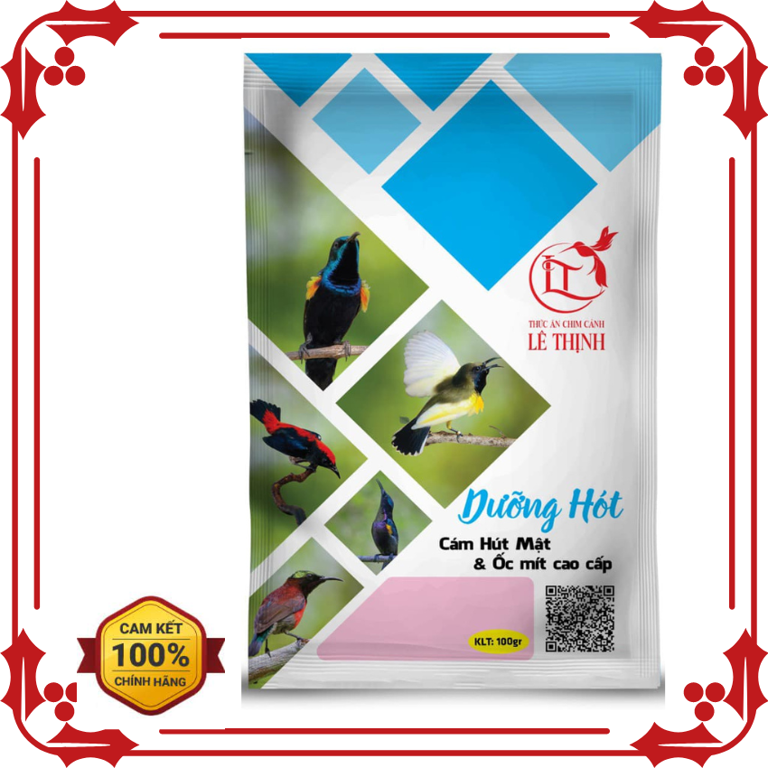 [Free Ship] Cám chim Hút Mật Lê Thịnh, cám hạt, thay thế thức ăn ngoài tự nhiên, lông mượt, chim sung, líu và ra bộ, dùng chung hút mật và chim Ốc Mít gói 100g - Thức Ăn Phụ Kiện Chim Cảnh