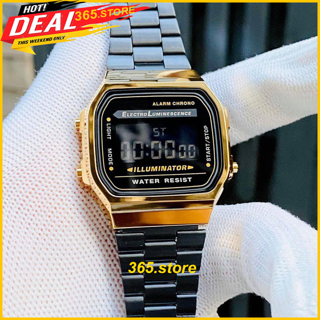 Đồng Hồ Nam Casio A168WA, Dây Kim Loại, Dáng Cổ Điển Sang Trọng. Lịch Sự - 365.Store