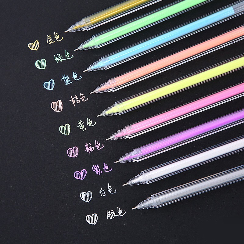 B&uacute;t Gel M&agrave;u Ghi Ch&uacute; Sắc M&agrave;u Ng&ograve;i 0.5mm