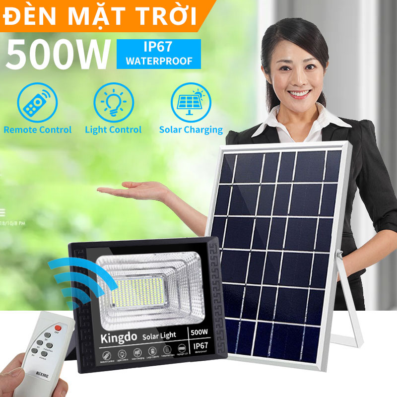 Đèn pin năng lượng mặt trời có điều khiển từ xa Đèn pin năng lượng mặt trời đèn rọi năng lượng mặt trời ánh sáng trắng Đèn led pin năng lượng mặt trời 45W 200W 500W