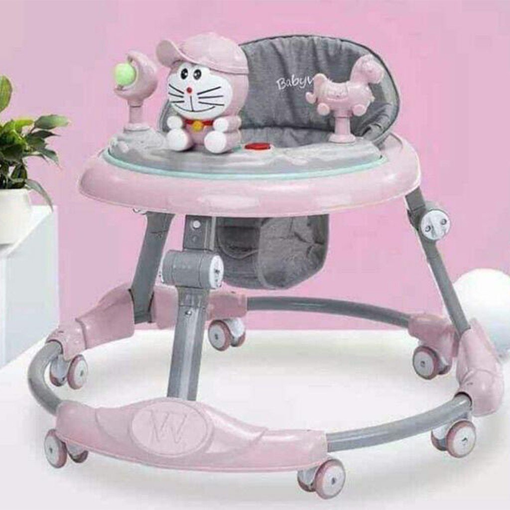 Xe tròn tập đi đa chức năng - xe tròn tập đi cho bé có hình doremon - nhựa xe cứng chắc chắn - xe gấp gọn - thuận tiện. xe tập đi cho bé