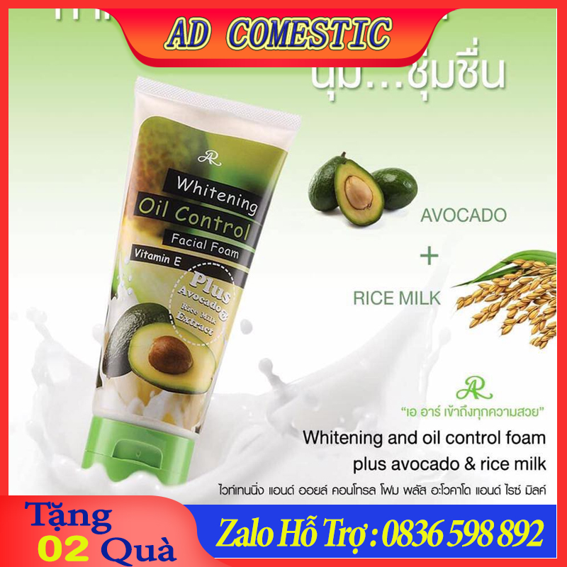 Sữa rửa mặt bơ Aron Whitening Oil Control Thái Lan
