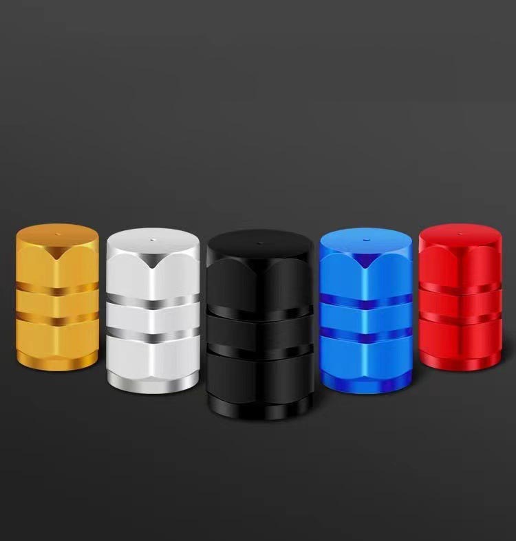 Bộ 4 ốc - nắp chụp chân van, đầu vòi xe hơi, xe máy, ô tô chất lượng cao chống rỉ nhiều màu - bộ 4 nắp màu đen đỏ vàng bạc xanh