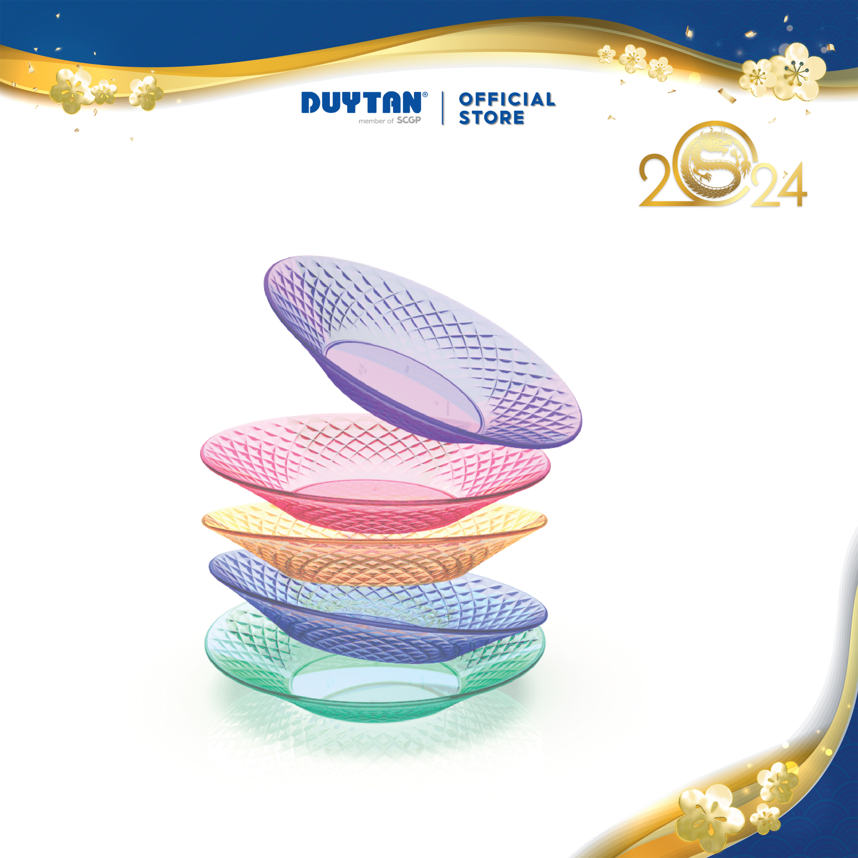 Dĩa trong duy tân size 2t4 - 2t6 đựng thực phẩm bắt mắt