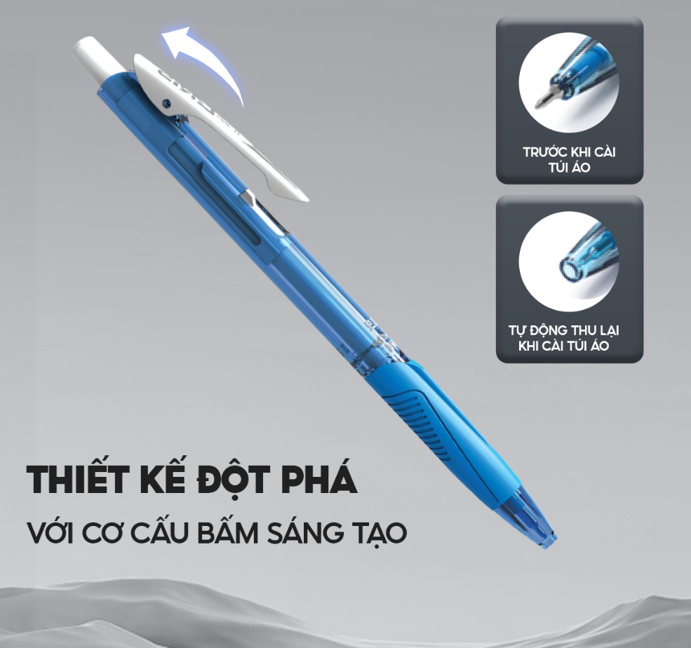 Bút bi thiên long tl-095 ngòi 0.5mm - bút bi mực xanh
