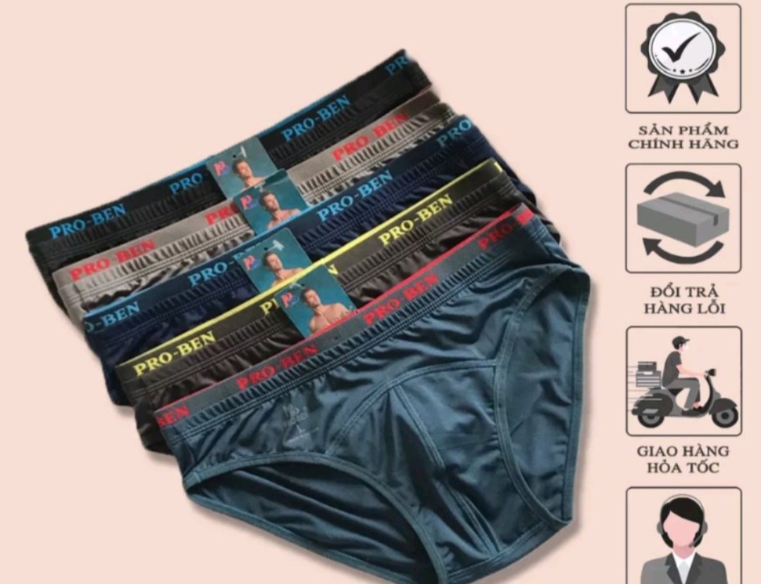 Quần lót nam thun lạnh ⚡pro-ben⚡ quần sịp giãn 4 chiều thun lạnh thoải mái đồ lót thiên phát