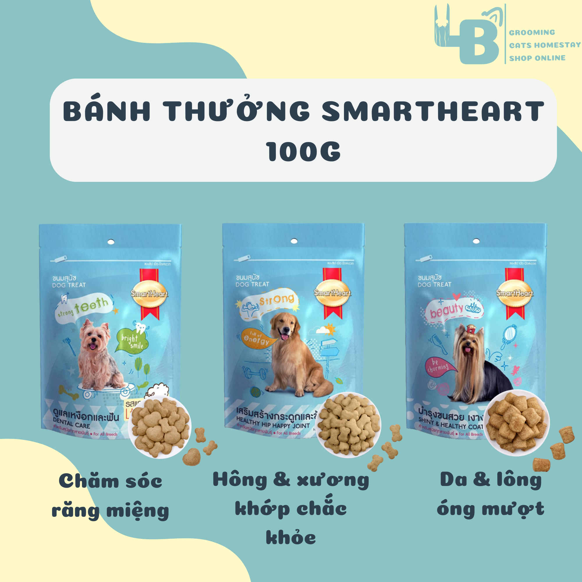 Bánh thưởng SMART HEART cho chó 100G