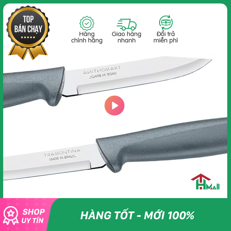 Dao gọt tỉa tạo hình hoa quả chuyên dụng Tramontina, dao gọt tỉa nhỏ gọn lưỡi dao cong bằng thép không gỉ