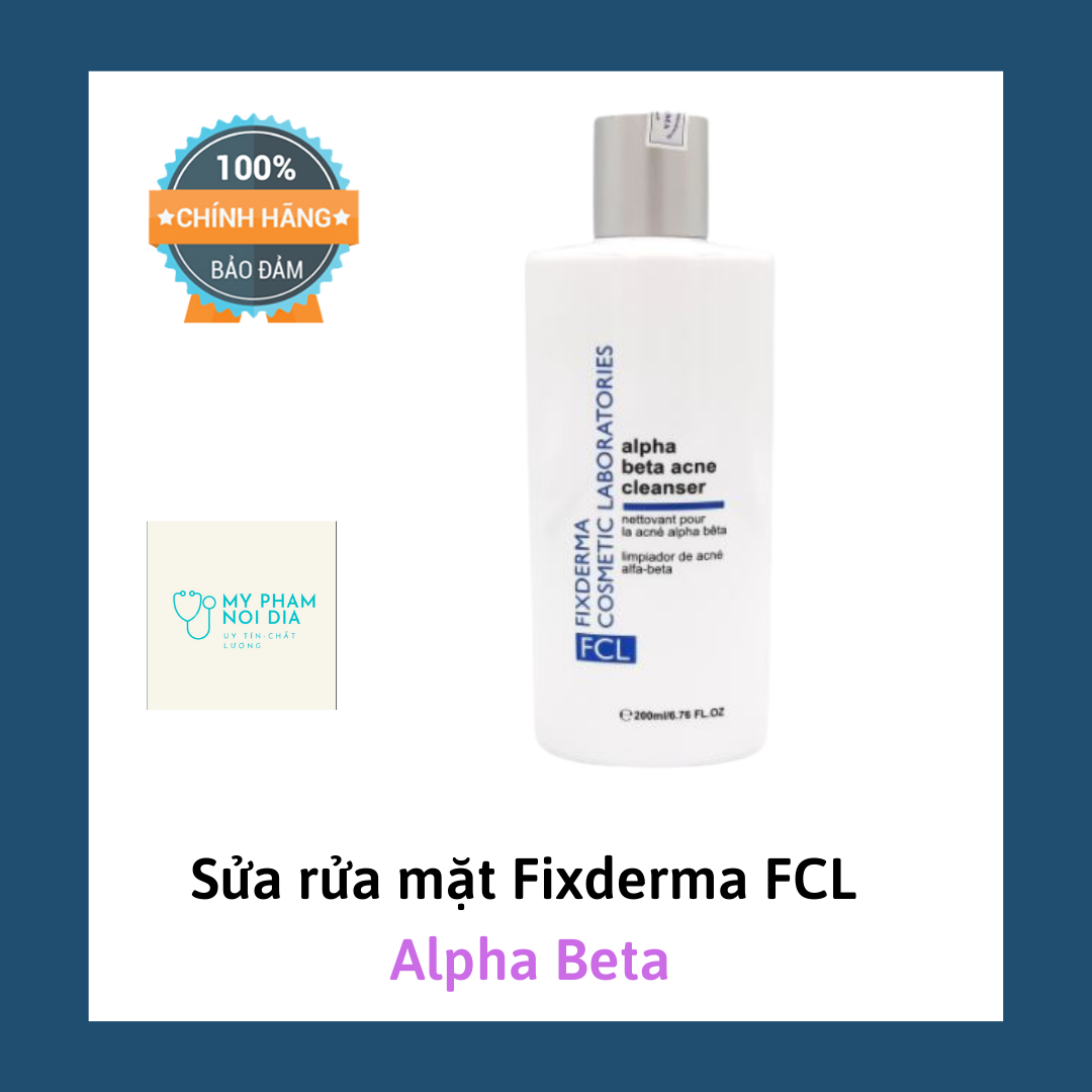 Sữa rửa mặt cho da dầu mụn Fixderma FCL Alpha Beta Acne Cleanser