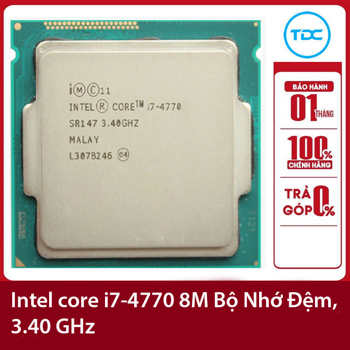 Bộ vi xử lý Intel CPU Core i7-4770 3.40GHz 84w 4 lõi 8 luồng 8MB Cache Socket Intel LGA 1150