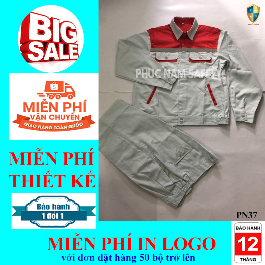 Quần áo bảo hộ lao động ghi phối đỏ có phản quang–PN17,bảo hộ lao đông,bao ho lao dong,quần áo bảo hộ, quần áo bảo hộ hàn quốc,quần áo công nhân,đồ bảo hộ lao động,quần áo bảo hộ cho kỹ sư,bảo hộ lao động,BHLĐ Phúc Nam
