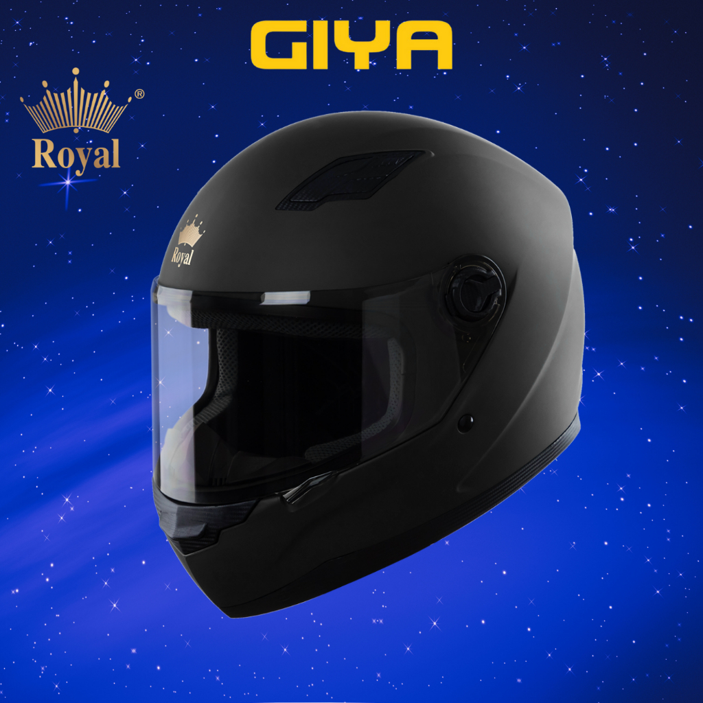 Nón bảo hiểm fullface Royal M136 màu đen nhám, mũ xe máy cho nam và nữ có 1 kính - Giya Helmet