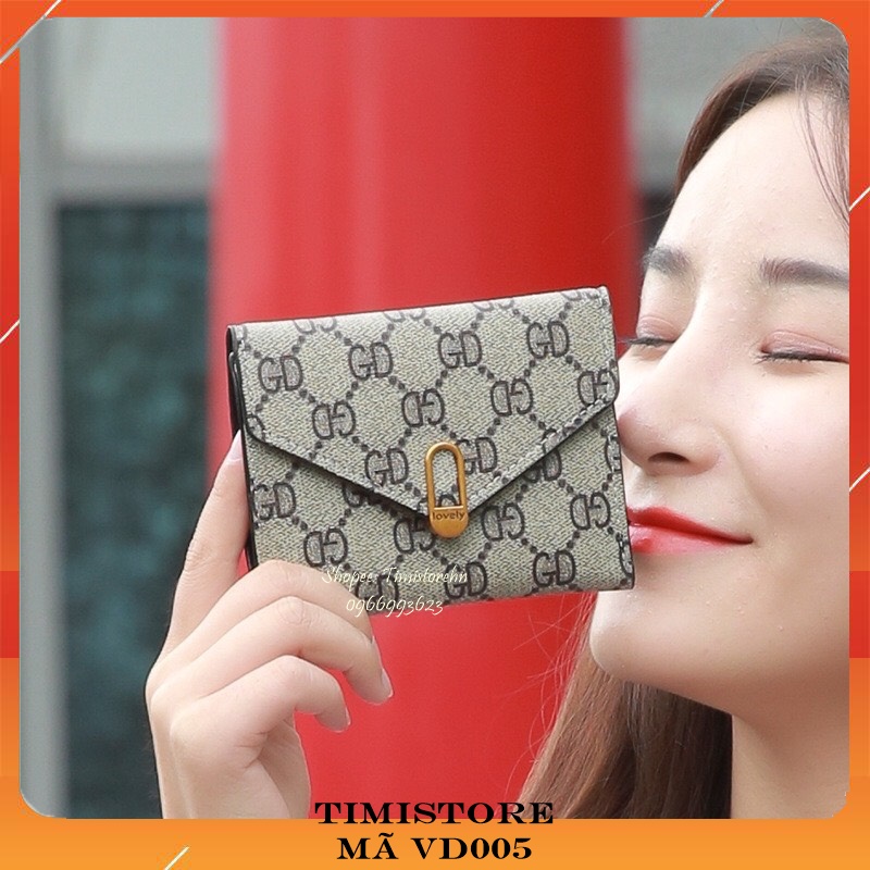 VÍ GẤP NỮ MINI NHỎ GỌN RẺ ĐẸP HỌA TIẾT THỜI TRANG TM OFFICIAL VN05