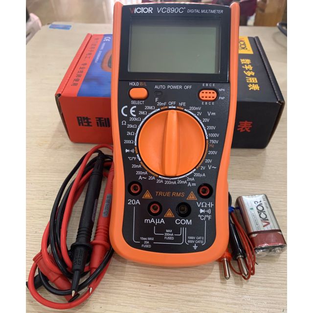 Đồng hồ vạn năng Victor VC890 C+ full phụ kiện, bảo hành 3 tháng - Đồng hồ vn Victor VC890