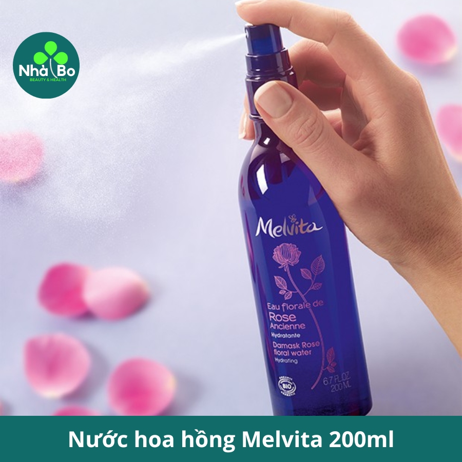 Nước hoa hồng hữu cơ Melvita Damask Rose Floral Water 200ml