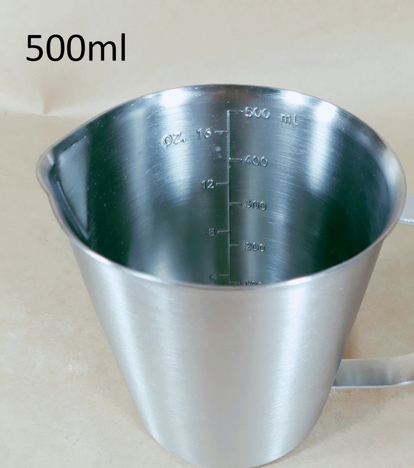 Ca lường inox 304 có vạch chia tay cầm dung tích 500ml-1000ml-1500ml-2000ml không nắp