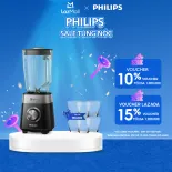 Máy Xay Sinh Tố Philips HR2228/90 |800W | lưỡi dao 6 cánh |Cối thủy tinh - Hàng Chính Hãng