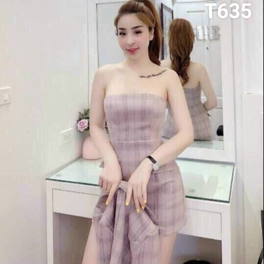 Set áo vest kèm đầm body ôm cup ngực có mút cao cấp T635