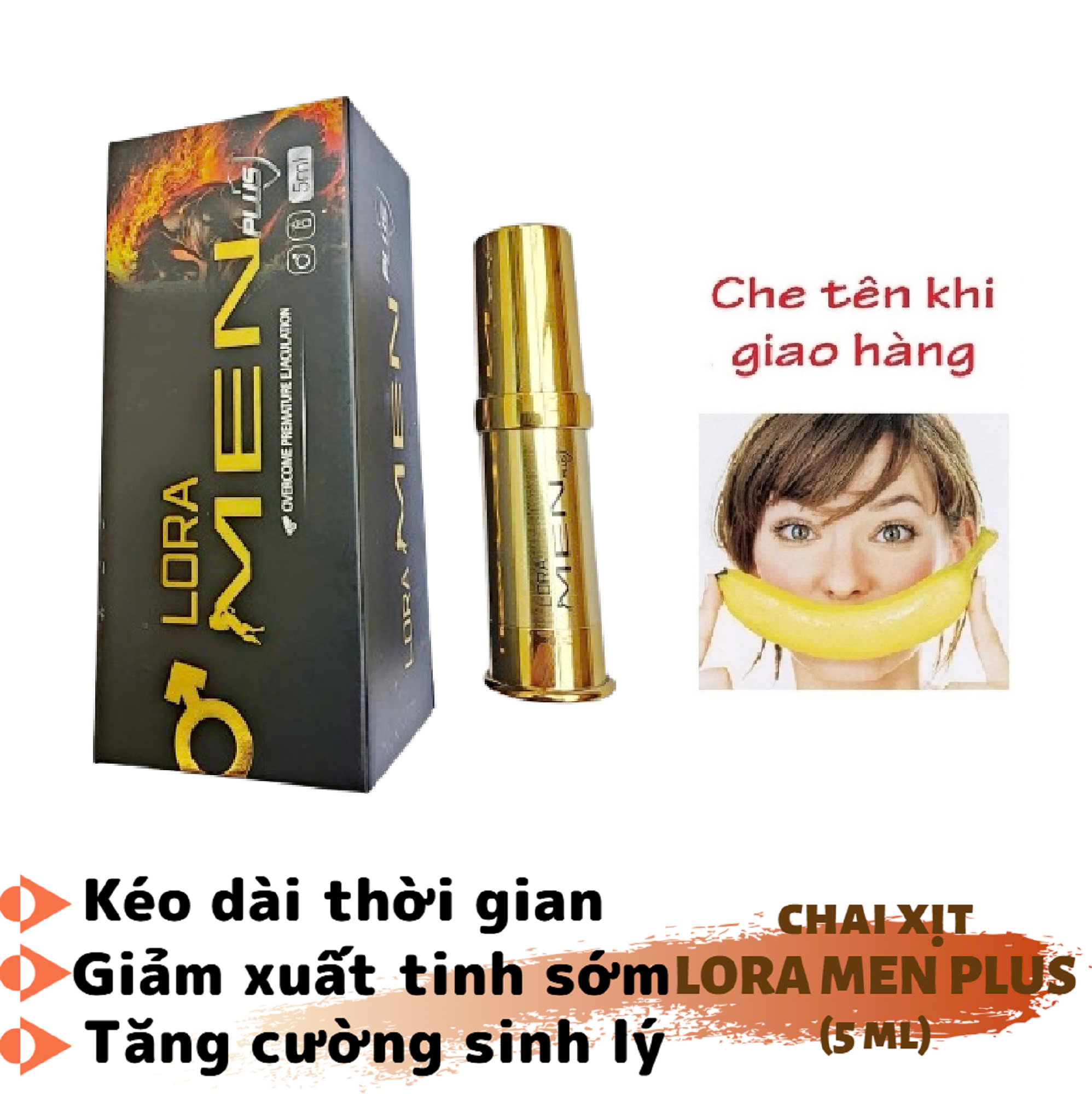 Chai xịt LORA MEN PLUS cao cấp nam (5 ml) - hàng chính hãng