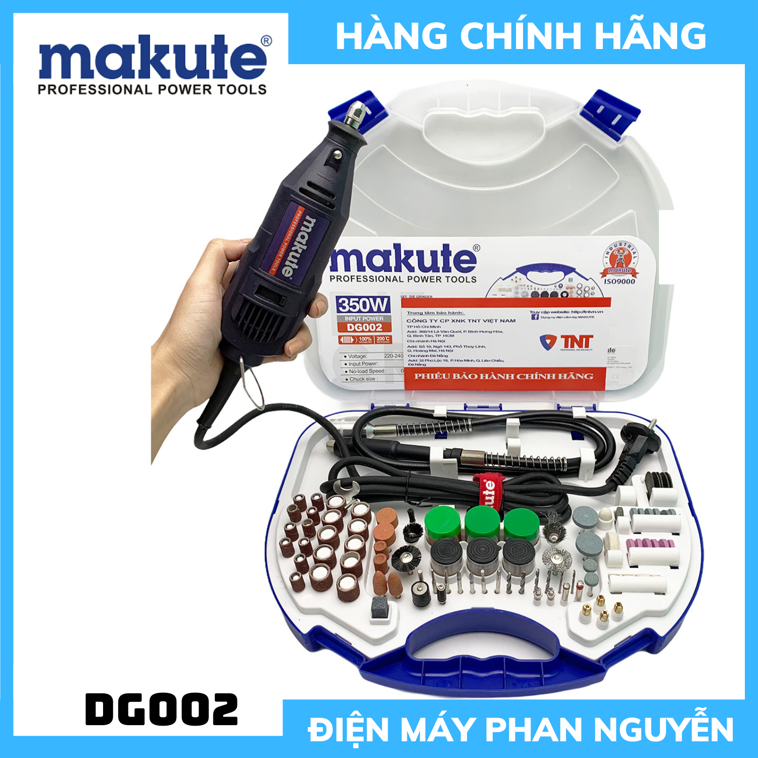Bộ máy mài 196 chi tiết makute dg002 - máy mài khuôn - makute