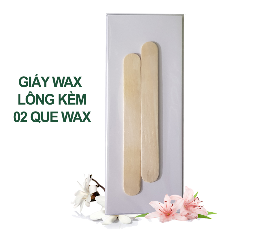 Bộ giấy wax lông 50 tờ và 2 que gỗ