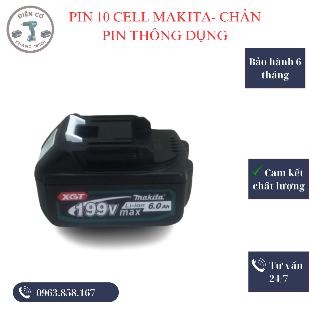 Pin 199v makita, hitachi, dewalt, ken dung lượng 32000mah, pin 10 cell, pin 15 cell.