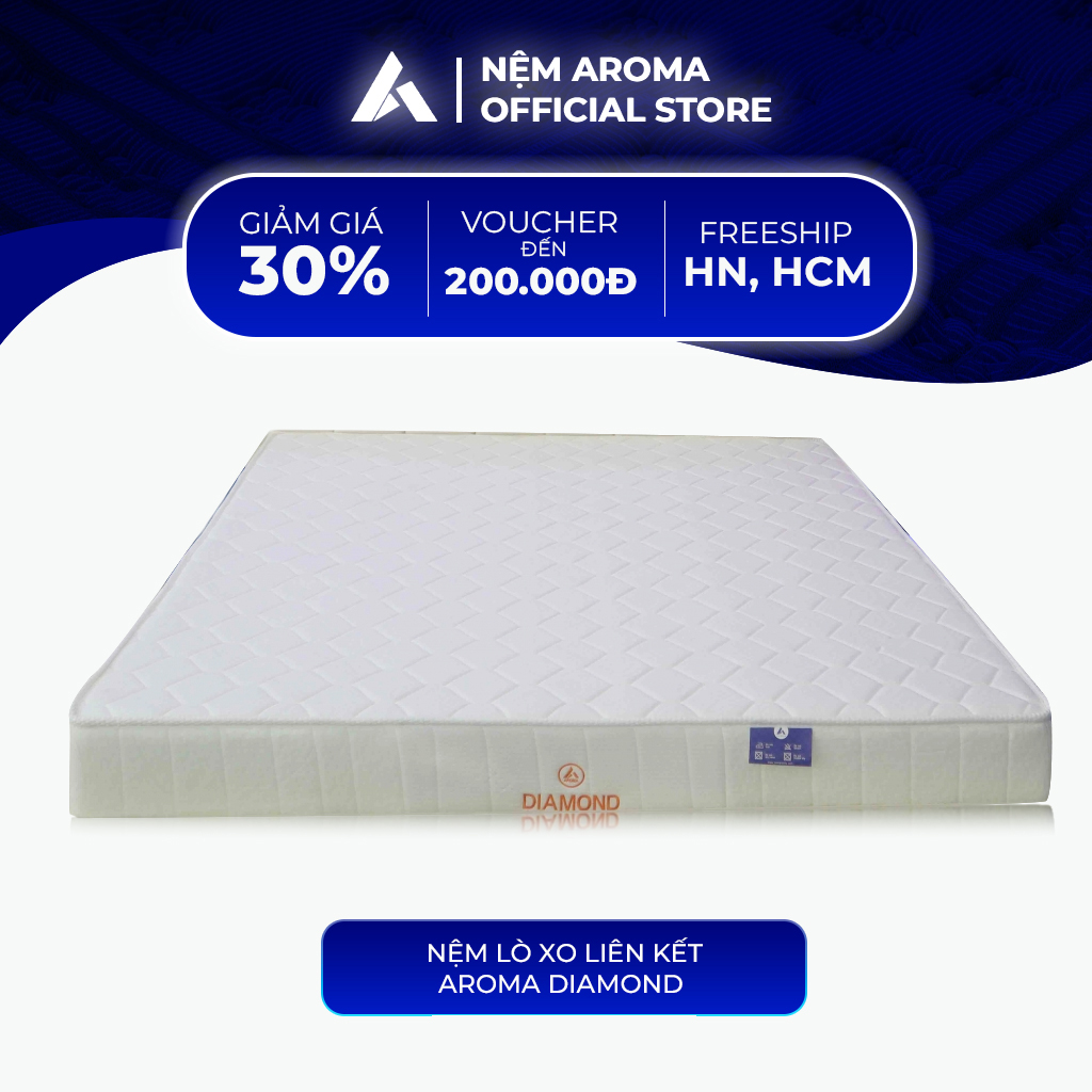 Nệm lò xo aroma diamond - bảo hành chính hãng 10 năm