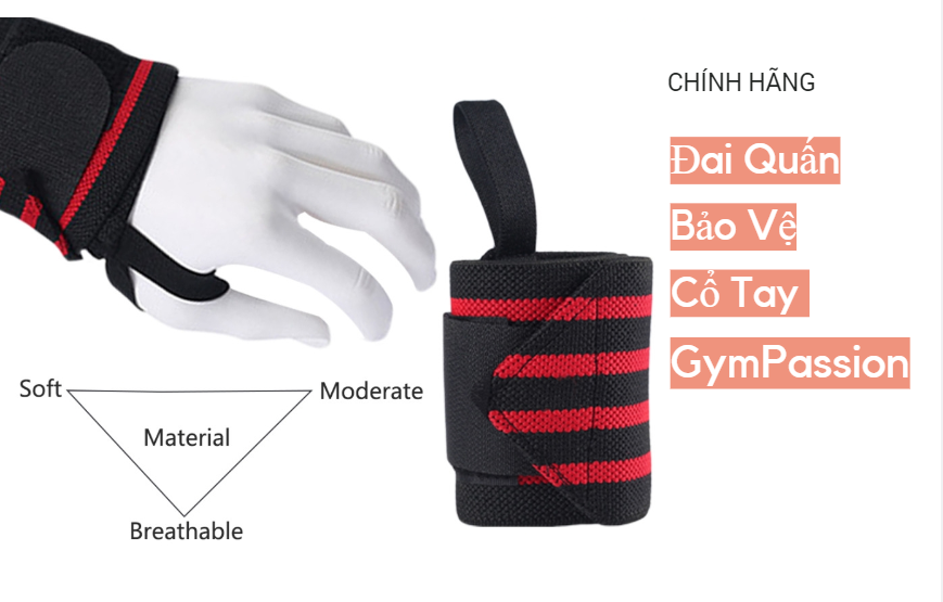 Đai Quấn Bảo Vệ Cổ Tay GymPassion PK01 - Hàng chính hãng