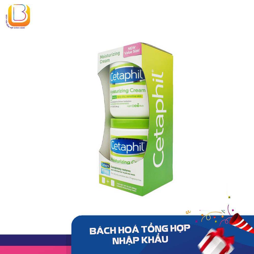 Set 2 kem dưỡng da cetaphil moisturizing cream 566g