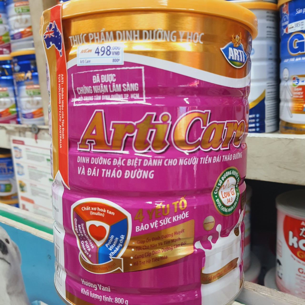 Sữa bột articare dành cho người tiểu đường 900gr