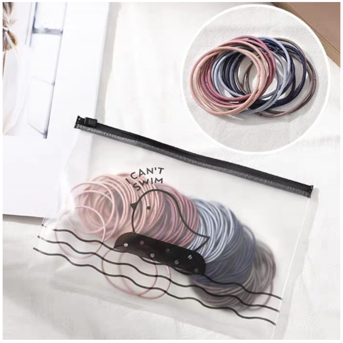 Set 100 sợi dây thun buộc tóc