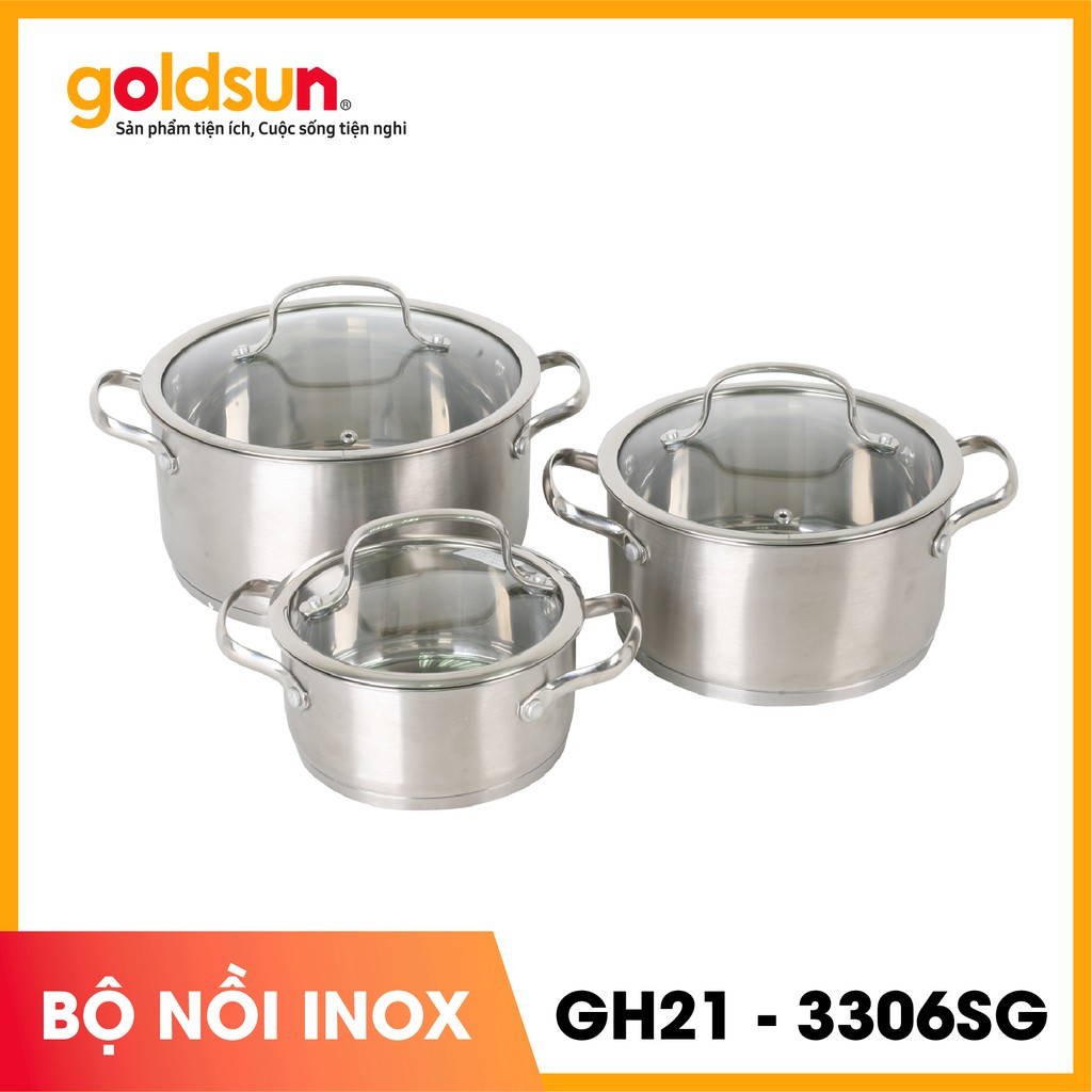 Bộ nồi inox gh21 - 3306sg