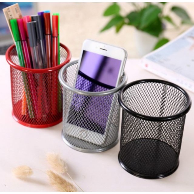 Ống cắm bút cọ trang điểm lưới sắt Homestar