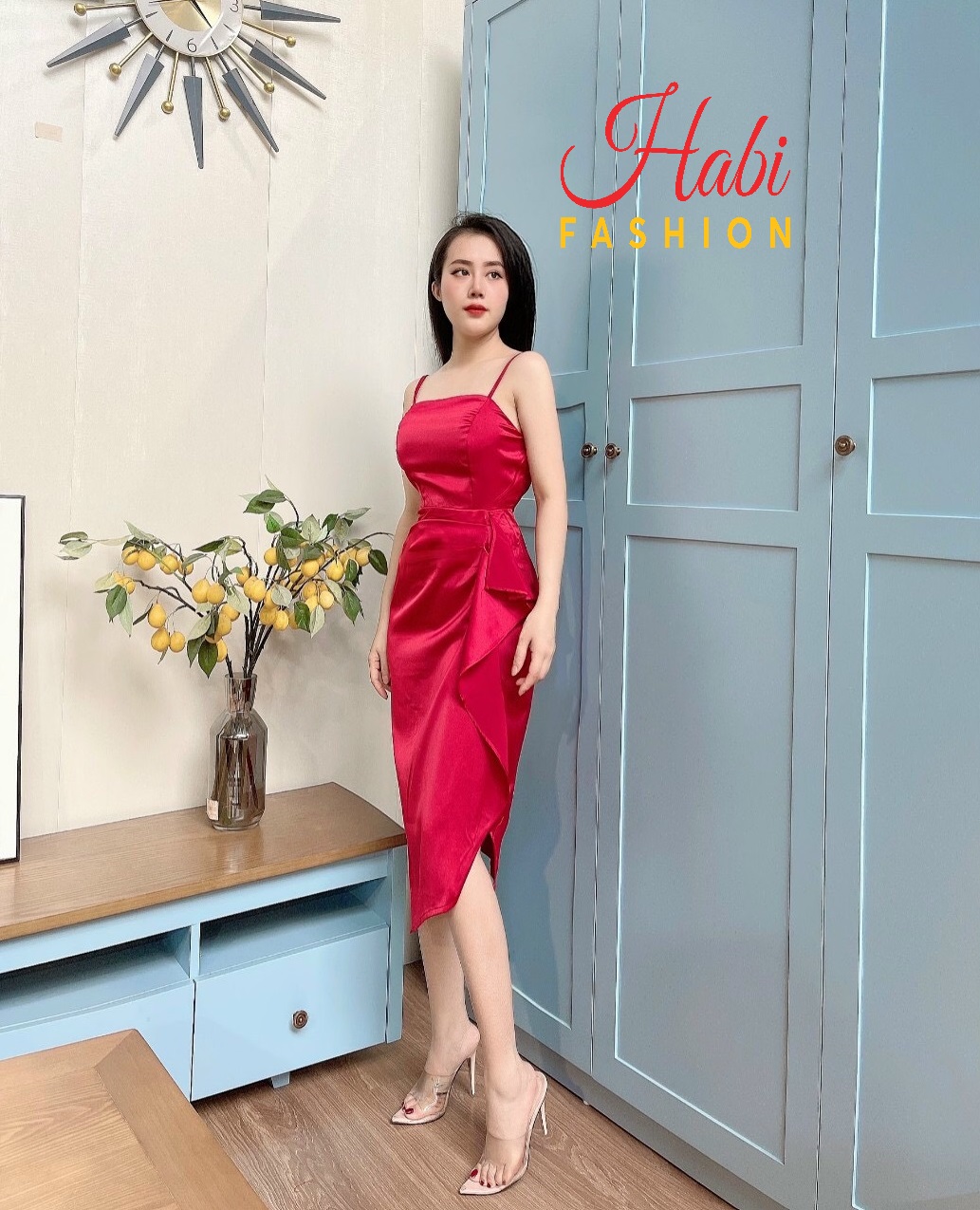 Đầm dự tiệc, Đầm body 2 dây dự tiệc sang chảnh, sexy, váy đầm thiết kế cổ đổ có mút ngực