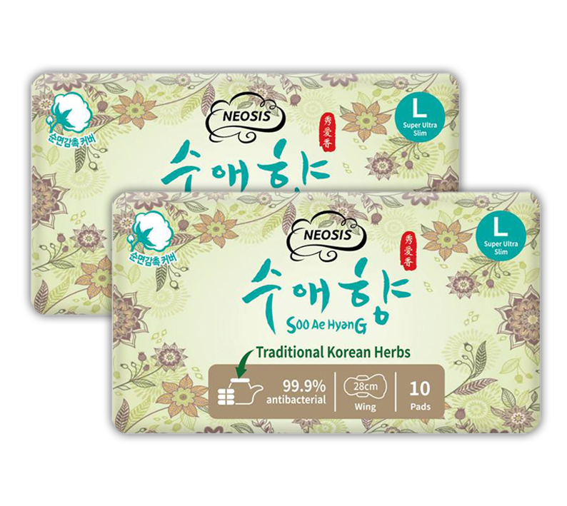 Combo 2 gói băng vệ sinh hữu cơ neosis sooaehyang ban ngày - 28cm- 10 miếng/gói