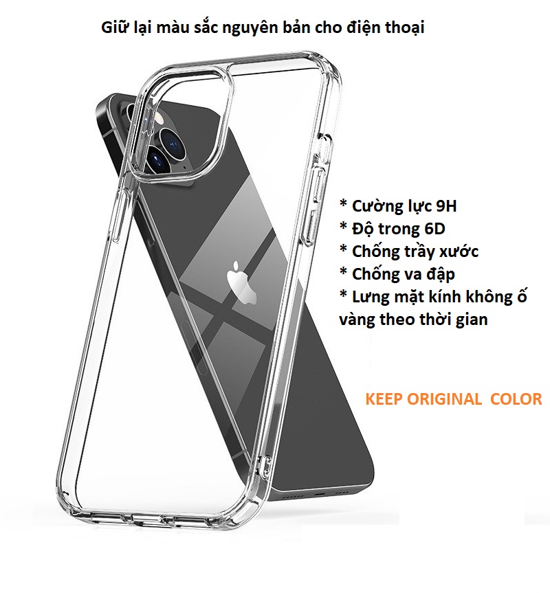 Iphone ốp lưng cường lực cao cấp trong suốt cho dòng iphone 11 12 13 14 15 series, iphone x/xs/xsmax/xr, iphone 7 plus, iphone 8 plus
